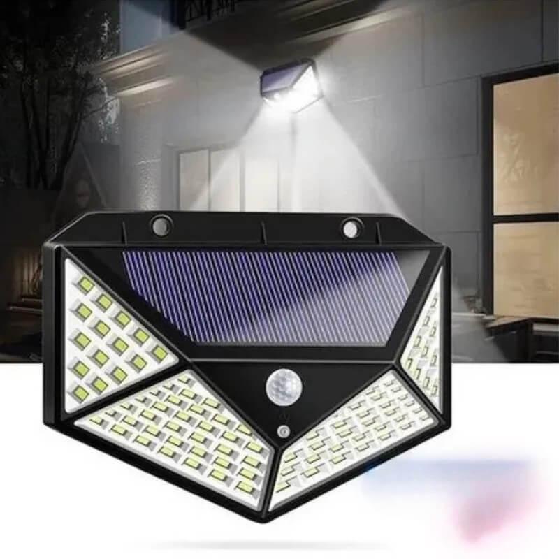 LumiSolar 100 LED - Luz de Emergência com Sensor e Painel Solar