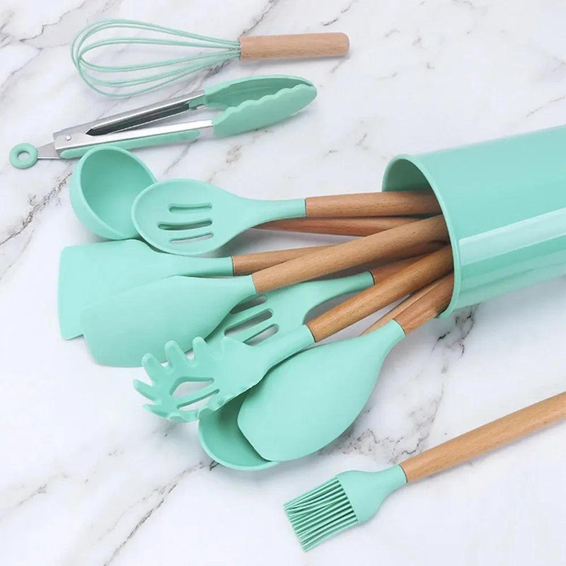 CookPro 12 Peças - Kit de Utensílios de Cozinha em Silicone