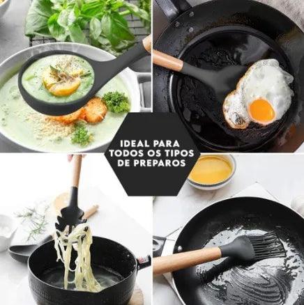 CookPro 12 Peças - Kit de Utensílios de Cozinha em Silicone