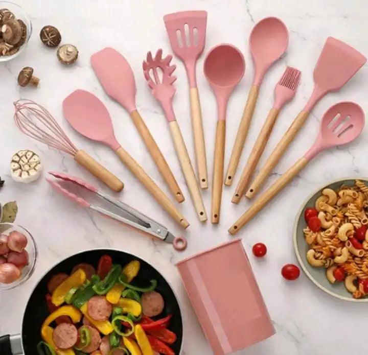 CookPro 12 Peças - Kit de Utensílios de Cozinha em Silicone